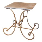 French Marble Top Pastry Table 